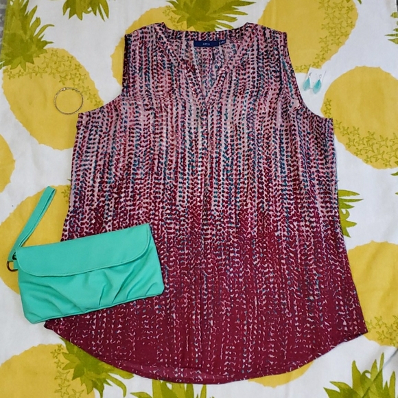 Apt. 9 Tops - Sleeveless button up blouse